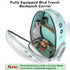 Bird Carrier Backpack Travel Cage with Perch, Clear Parrot Cockatiel Cage with Toy & Food Bowl for Small Pets
