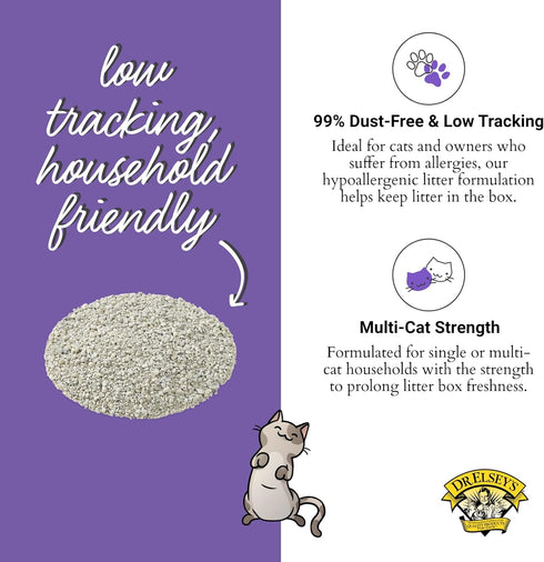 Dr. Elsey's Premium Clumping Cat Litter - Clean Tracks, Low Dust, Hard Clumping, Unscented, 40 LBS
