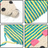 POPETPOP Mouse Shape Cat Scratcher Board, Double-Sided Sisal Mat for Indoor Cats, 12.99x7.48x0.98 inch (Random Color)