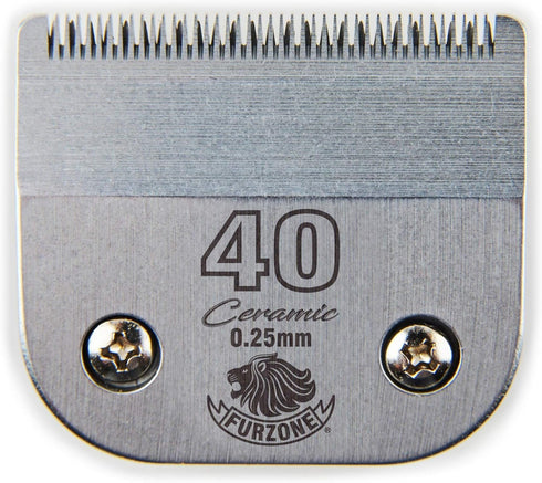 Size 40 Detachable Ceramic Blade 1/100", High-Tech Ceramic, Compatible with Andis, Oster, Wahl A5 Clippers