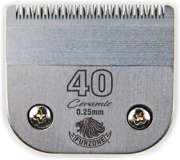 Size 40 Detachable Ceramic Blade 1/100", High-Tech Ceramic, Compatible with Andis, Oster, Wahl A5 Clippers