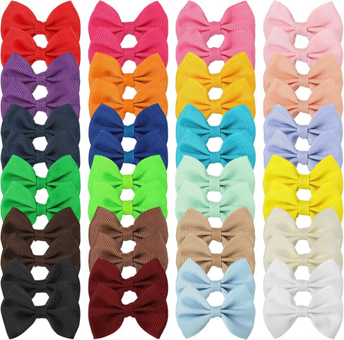 XIMA 48PCS Dog's Hair Bows Clips, Small Handmade Accessories for Pet Grooming