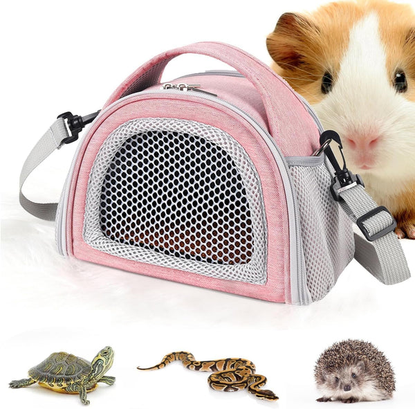 YUDODO Hamster Carrier Guinea Pig Carrier Bag Small Animal Sugar Glider Pouch