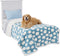 Lesure Waterproof Dog Blanket for Large Dogs - Washable Double Sided Blanket with Warm Jacquard Shag, Blue