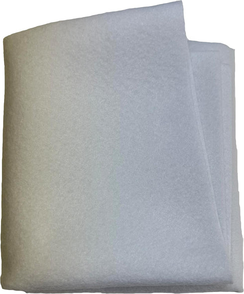 Awesome Aquatic 100 Micron Polishing Felt Filter Pad - 24” x 36” Bulk Aquarium Mechanical Prefilter Media for Fresh or