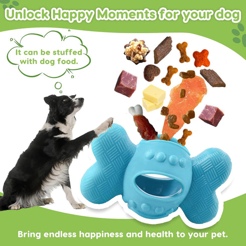 Dog Chew Toys, Set of 3 Treat Dispensing Interactive Toys for Boredom, Fun-Filled Treat Dispenser
