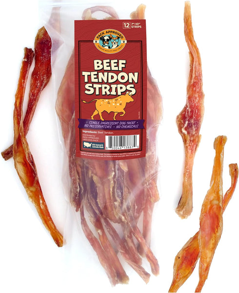 Pack Approved Beef Tendons for Large Dogs & Medium Breeds - Digestible