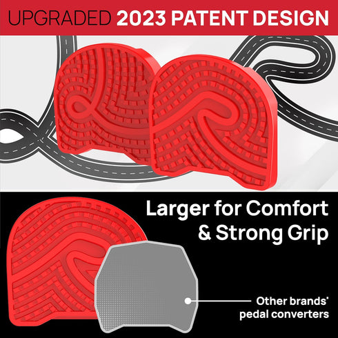 Peloton Bike Compatible Pedals for Regular Shoes, Extra Large Fit Replacement Adapter, Flat Platform Clipless Exercise