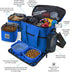 Mobile Dog Gear Week Away Dog Travel Bag (15"x7"x14", Blue) - Airline Approved with 2 Pet Food Storage Containers + 2