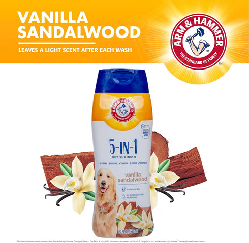 Hammer 5-in-1 20 Oz Arm & for Pets Dog Shampoo with Conditioner, Deodorizing Oatmeal Dog Shampoo with Aloe, Shea