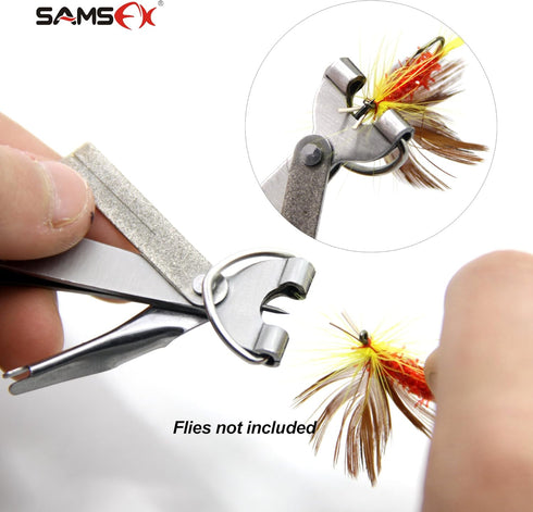 SAMSFX Fishing Knot Tying Tool, Multifunctional Fly Fishing Nippers for Quickly Tying Fishing Knots