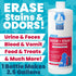 Unique Pet Odor and Stain Eliminator - 32 oz. Liquid Concentrate - Makes Over 2.5 Gallons Cleaner - Bio-enzymatic Formula Eliminates Old and New Pet Odors and Pet Stains (Packaging May Vary)