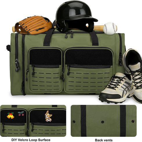 130L 32" Goloni Expandable Heavy Duty Extra Large Duffel Bag,Sports Gym Equipment Travel Duffle Bag for Soccer Baseball