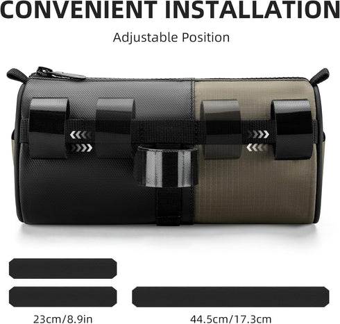 ROCKBROS Bike Handlebar Bag with Shoulder Strap for Bicycle Storage, Suitable for Road, Mountain, and Gravel Bikes