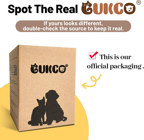 GUKCO Interactive Moving Dog Toys Plush Chew Toy with Bouncing Ball, Music & Recording | Rechargeable Self-Play Toys