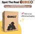 GUKCO Interactive Moving Dog Toys Plush Chew Toy with Bouncing Ball, Music & Recording | Rechargeable Self-Play Toys