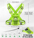 Running Vest Chest Phone Holder, Reflective Safety Gear for Dog Walking, Cycling - Adjustable Waist/Shoulder