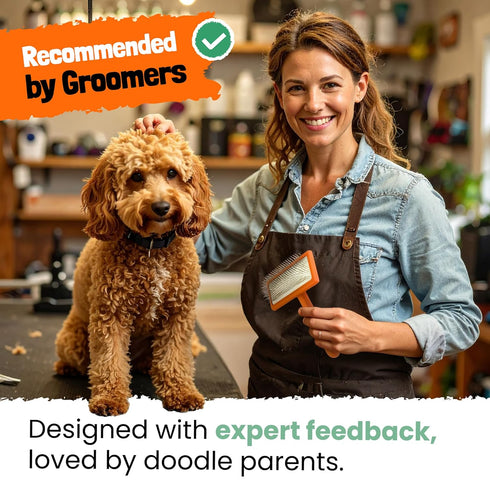 DOODLEEZ Slicker Brush for Dogs - Goldendoodle Brush with Poodle Comb and Cases Included - Goldendoodle Must Haves