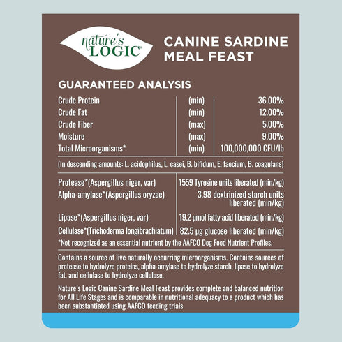 Nature's Logic Canine Sardine Meal Feast, 4.4 lbs