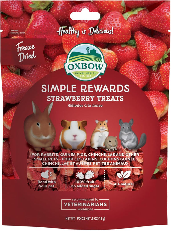 Simple Rewards Small Pet Treats, Freeze Dried Fruit, 0.5 oz Bag by Oxbow Animal Health