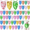 Weewooday 50 Pcs Spring Dog Bandanas Bulk for Dogs Soft Bibs Adjustable Triangle