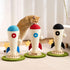 Cat Scratching Post, Rocket Cute Sisal Cat Scratcher with Durable Solid Wood Turntable Toy, Cat Scratch Post Red Cat