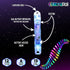 (1)) 70 UltraPoi Ultralight LED Glow Stick (Single - Customizable Rainbow Glowstick with Over Brilliant Color Modes