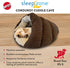 SPOT Sleep Zone Cuddle Cave - Durable, Comfortable Cat Cave Bed for Indoor Cats & Mini Dogs, Washable, Corduroy Brown,