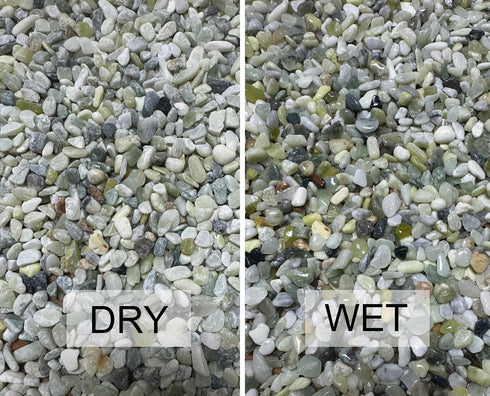 LMtonble 11LB 1/8-3/8inch Jade Color Aquarium Gravel Fish Tank Gravel Pea Gravel for Plants Small Rocks for Indoor