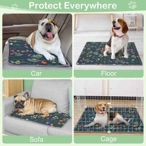 2 Pack 100% 34'' 36'' Washable Pee Pads for Dogs, Super Absorbent pee pads for dogs Reusable pee pads for dogs large