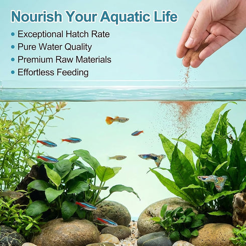 180220m Sukh Hatch-Free Brine Shrimp Eggs for Aquarium Feeding Decapsulated Artemia, High Protein Fry Size, Instant Use