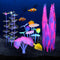 Glowing Fish Tank Decorations, 4 pcs Glow Aquarium Decorations, Coral Plant Ornaments Lotus Kelp Anemone
