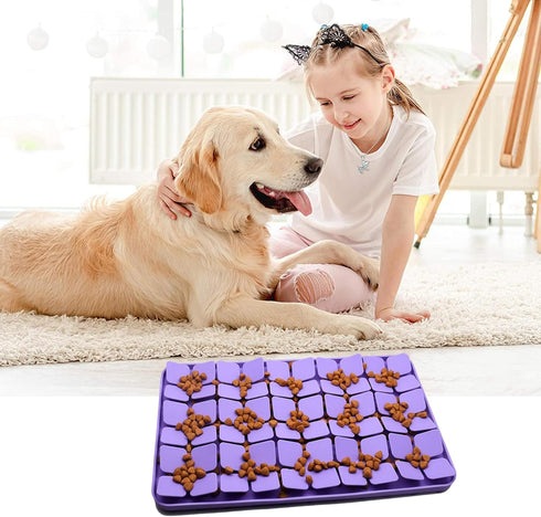 Silicone Snuffle Mat for Small Medium Dogs - Slow Feeder Lick Mat, Interactive Foraging Game Toy for All Breed Dogs