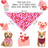 Kunovate 2 Pack, Valentine's Day Dog Bandanas Hearts Dog Bandana Reversible Triangle Bibs Scarf, Adjustable Bandanas