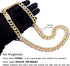 Cuban Link Dog Collar, Gold Silver Color Metal Chain Collar for Dogs Cats, 22 Inch, Gold