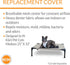 K&H Pet Products Elevated Cooling Outdoor Dog Bed - Portable Raised Dog Cot Replacement Cover Only - Taupe/Black Medium