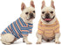 Dog Shirts Cotton Striped T-Shirt, Summer Pet Clothes for Small Dogs, 2-Pack Soft Puppy Apparel Cat Tee