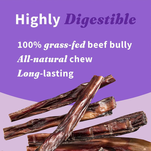 Halo Bully Stick Chews, Dog Treats, 2.5-OZ Pouch