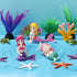 Jetec Miniature Mermaid Figurines Aquarium Fish Tank Ornament with Simulated Seaweed for DIY Craft Desk Decoration