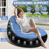 SeaSlep Inflatable Chair with Ottoman, Inflatable Couch for Adults with Flocked Surface, Comfortable Blow Up Air Chair