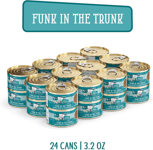 Weruva Cats in The Kitchen, Funk in The Trunk with Chicken in Pumpkin Consomme, 3.2 oz Can (Pack of 24)