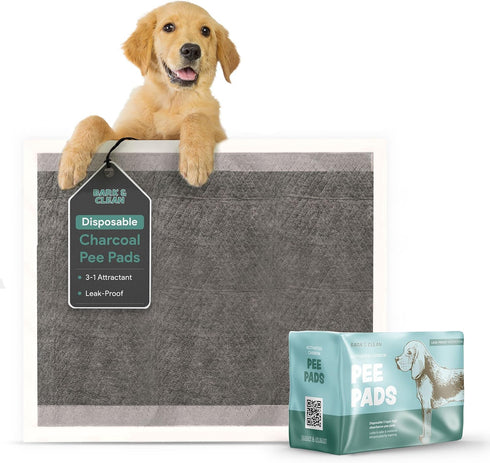 Disposable Puppy Pads Potty Training - 10 Activated Charcoal Pee Pads for