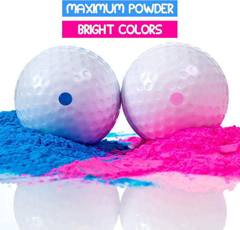 (2 Pack 4 Pack) Winsharp Gender Reveal Golf Balls