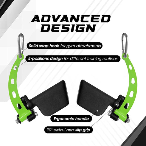 Yes4All Neutral Paddle Grip LAT Pull Down Bar, Cable Attachments for Range of Motion