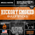 Best Bully Sticks Hickory Smoked Bully Sticks, 6 Inch 15-Pack - 100% Natural, Grain-Free Dog Chews