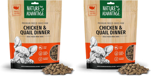 Nature's Advantage Freeze-Dried Raw Chicken & Quail Dinner Dog Food Mini Nibs,
