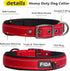 Fida Heavy Duty Dog Collar, Ultra Comfortable Soft Neoprene Padded Reflective Nylon Collar with Durable Metal Buckle