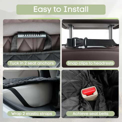 Dog Car Seat Cover for Back Seat, Waterproof Pet Bench Seat Cover for Dogs, Scratchproof Nonslip Rear Seat Protector