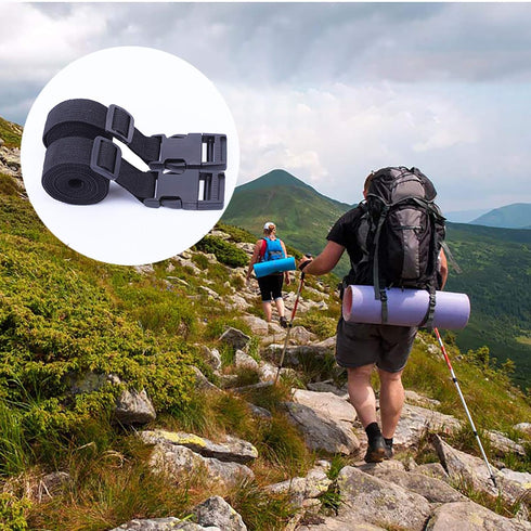 Premium Utility Straps with Quick Release Buckle, Adjustable Heavy Duty Nylon Tie Down Straps for Camping Gear (Black