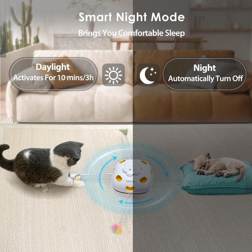 ORSDA Cat Toys, 4in 1 Interactive Automatic Indoor Cats Toy with 8 Holes Mice Whack-A-Mole, Hide and Seek Smart Motion